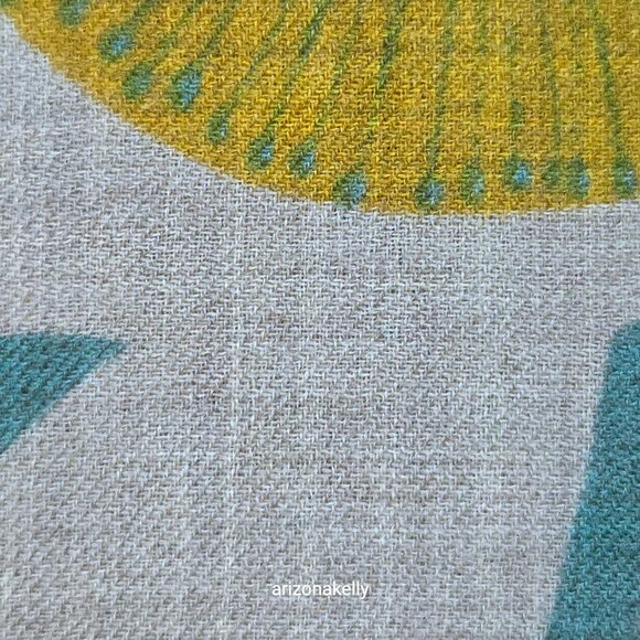 NWOT Cashmere Scarf Retro Scandinavian Design - Picture 6 of 14